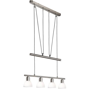 Illuminazione Globo Lighting Mattes Lampadario a sospensione Nichel opaco, 4-Luci