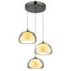 Illuminazione Globo Lighting Avila Lampadario a sospensione LED Cromo, Nero, 1-Luce, Telecomando