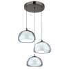 Illuminazione Globo Lighting Avila Lampadario a sospensione LED Cromo, Nero, 1-Luce, Telecomando