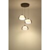Illuminazione Globo Lighting Avila Lampadario a sospensione LED Cromo, Nero, 1-Luce, Telecomando