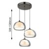 Illuminazione Globo Lighting Avila Lampadario a sospensione LED Cromo, Nero, 1-Luce, Telecomando
