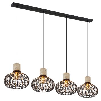 Illuminazione Globo Lighting Dorthy Lampadario a sospensione Grigio, Nero, 4-Luci
