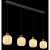 Illuminazione Globo Lighting Brokana Lampadario a sospensione Cromo, Nero, 4-Luci