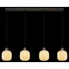 Illuminazione Globo Lighting Brokana Lampadario a sospensione Cromo, Nero, 4-Luci