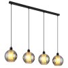 Illuminazione Globo Lighting Ulf Lampadario a sospensione Nero, 4-Luci