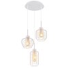 Illuminazione Globo Lighting Nesa Lampadario a sospensione Bianco, 3-Luci