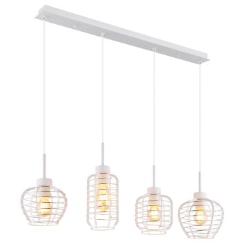 Illuminazione Globo Lighting Nesa Lampadario a sospensione Bianco, 4-Luci