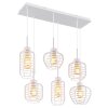 Illuminazione Globo Lighting Nesa Lampadario a sospensione Bianco, 6-Luci