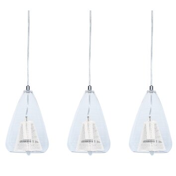 Illuminazione Globo Lighting Vera Lampadario a sospensione Bianco, 3-Luci