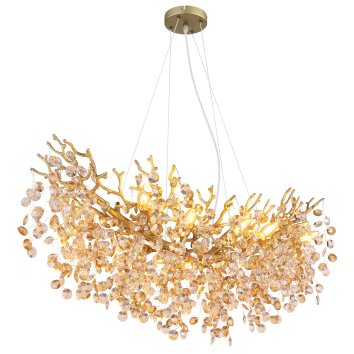 Illuminazione Globo Lighting Queena Lampadario a corona Oro, 10-Luci