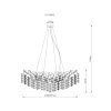 Illuminazione Globo Lighting Queena Lampadario a corona Argento, 10-Luci