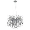 Illuminazione Globo Lighting Queena Lampadario a corona Argento, 8-Luci