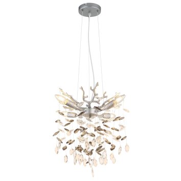 Illuminazione Globo Lighting Queena Lampadario a corona Argento, 4-Luci