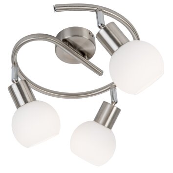 Illuminazione Globo Lighting Loxy Plafoniera Nichel opaco, 3-Luci