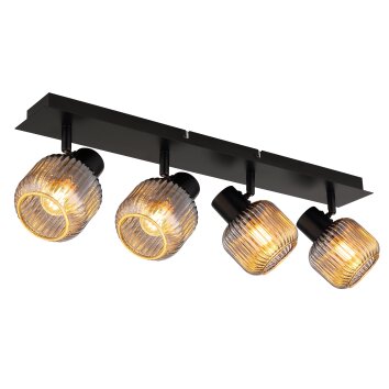 Illuminazione Globo Lighting Tom Plafoniera Nero, 4-Luci