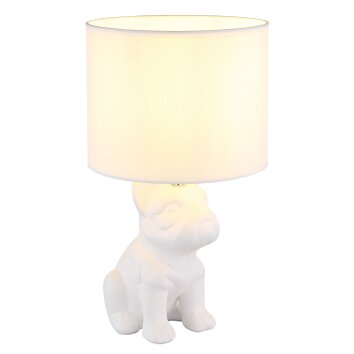 Illuminazione Globo Lighting Dogo Lampada da tavolo Bianco, 1-Luce