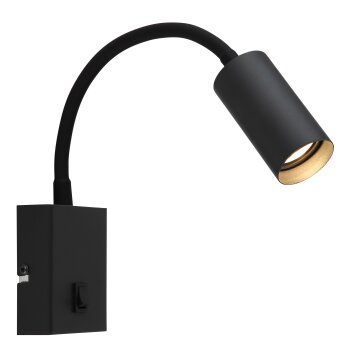 Illuminazione Globo Lighting Este Applique LED Cromo, Nero, 1-Luce