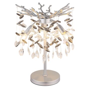 Illuminazione Globo Lighting Queena Lampada da tavolo Argento, 3-Luci