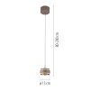 Illuminazione Paul Neuhaus Rings Lampada a sospensione LED Bronzo, Cromo, 1-Luce, Telecomando