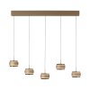 Illuminazione Paul Neuhaus Rings Lampada a sospensione LED Bronzo, Cromo, 5-Luci, Telecomando