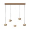 Illuminazione Paul Neuhaus Rings Lampada a sospensione LED Bronzo, Cromo, 5-Luci, Telecomando