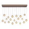 Illuminazione Paul Neuhaus Popup Lampada a sospensione LED Bronzo, 19-Luci, Telecomando