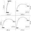 Illuminazione Paul Neuhaus Loop-Bow Lampada da terra, Lampade ad arco LED Nero, 2-Luci