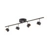 Illuminazione Leuchten Direkt JARIK Plafoniera LED Nero, 5-Luci