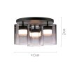 Illuminazione Leuchten Direkt ELIO Plafoniera LED Nero, 3-Luci