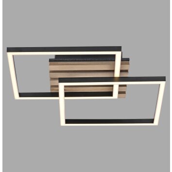 Illuminazione Leuchten Direkt AKUSTIKA Plafoniera LED Nero, 1-Luce