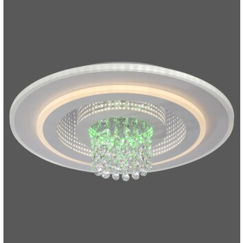 Illuminazione Leuchten Direkt TOLAGO Plafoniera LED Bianco, 2-Luci, Telecomando, Cambia colore