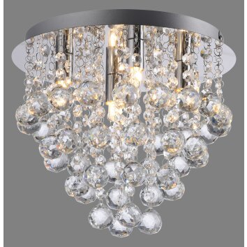 Illuminazione Leuchten Direkt KULUNKA Lampadario a corona LED Argento, 4-Luci