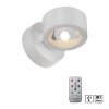 Illuminazione Leuchten Direkt AKKU-CHIA Applique LED Bianco, 2-Luci, Telecomando