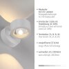 Illuminazione Leuchten Direkt AKKU-CHIA Applique LED Bianco, 2-Luci, Telecomando