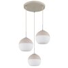 Illuminazione Globo Lighting Ragusa Lampadario a sospensione Cromo, Bianco, 3-Luci