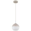 Illuminazione Globo Lighting Ragusa Lampadario a sospensione Cromo, Bianco, 1-Luce