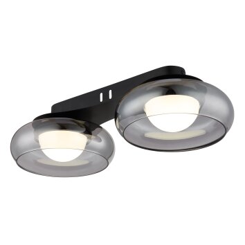 Illuminazione Globo Lighting Carlene Plafoniera LED Nero, 1-Luce