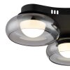 Illuminazione Globo Lighting Carlene Plafoniera LED Nero, 1-Luce