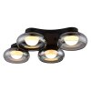 Illuminazione Globo Lighting Carlene Plafoniera LED Nero, 1-Luce