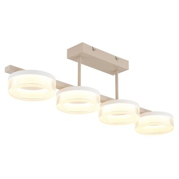 Illuminazione Globo Lighting Zara Plafoniera LED Sabbia, Bianco, 1-Luce
