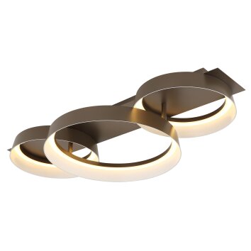 Illuminazione Globo Lighting Syrakus Plafoniera LED Marrone, 1-Luce