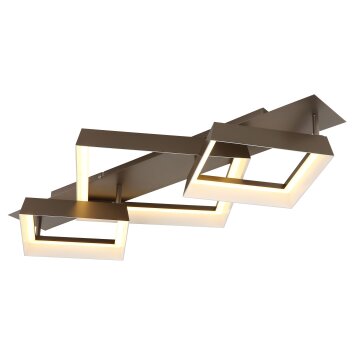 Illuminazione Globo Lighting Syrakus Plafoniera LED Marrone, 1-Luce