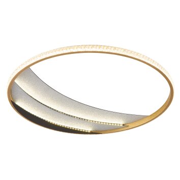 Illuminazione Globo Lighting Constance Plafoniera LED Cromo, Nero, 1-Luce