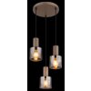 Illuminazione Globo Lighting Walton Lampadario a sospensione Marrone, 3-Luci