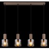 Illuminazione Globo Lighting Walton Lampadario a sospensione Marrone, 4-Luci