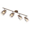 Illuminazione Globo Lighting Walton Plafoniera Marrone, Cromo, 4-Luci
