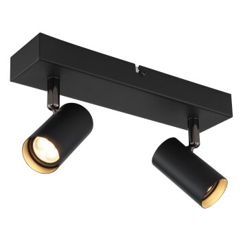 Illuminazione Globo Lighting Este Plafoniera LED Cromo, Nero, 2-Luci