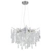 Illuminazione Globo Lighting Kinga Lampadario a corona Argento, 8-Luci