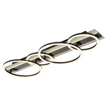 Illuminazione Globo Lighting Norberto Plafoniera LED Nero, Argento, 1-Luce