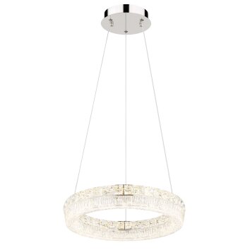 Illuminazione Globo Lighting Laurel Lampadario a sospensione LED Cromo, 1-Luce, Telecomando